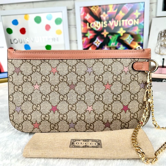 Gucci Stars GG Pouch Clutch Wristlet - Picture 2 of 11